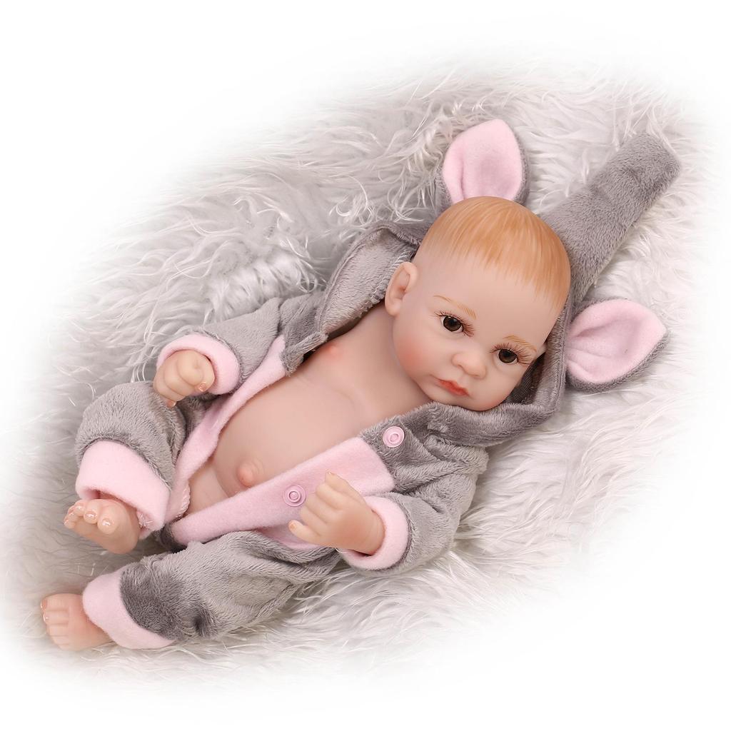 NPK Simpatica bambola reborn, bambola in vinile siliconico morbido al tatto, adorabili giocattoli e regali per bambini