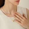 Light Luxury Love Square Pendant Necklace Niche Design Personality Fashion Simple Collarbone Woven Sweater Chain Women
