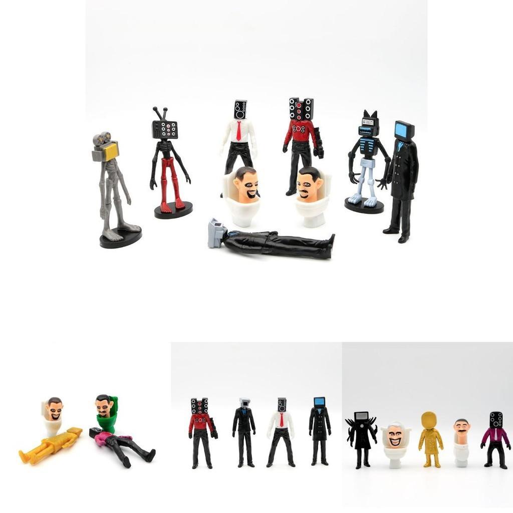 High-quality Pvc Material 2.5-4.5 Inch Toilet Man Vs Surveillance Man Action Figure Model Collectible