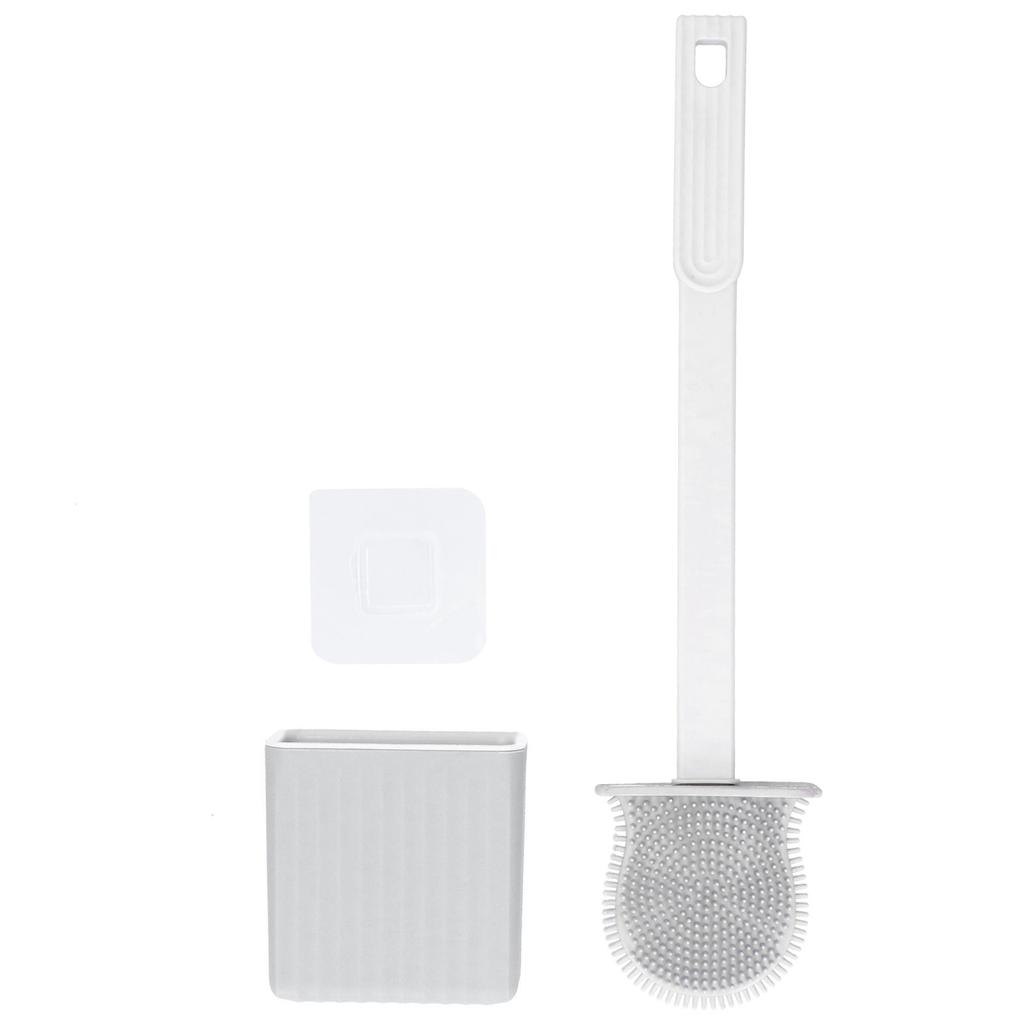Household WallMounted Toilet Brush Cleaning Tool Toilet Cleaning Brush for Bathroom Use(Gray )