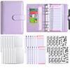 Macaron Color Cash Budget Ledger A6 PU Leather Folder Stickers Loose-leaf Notebook  Business Gifts