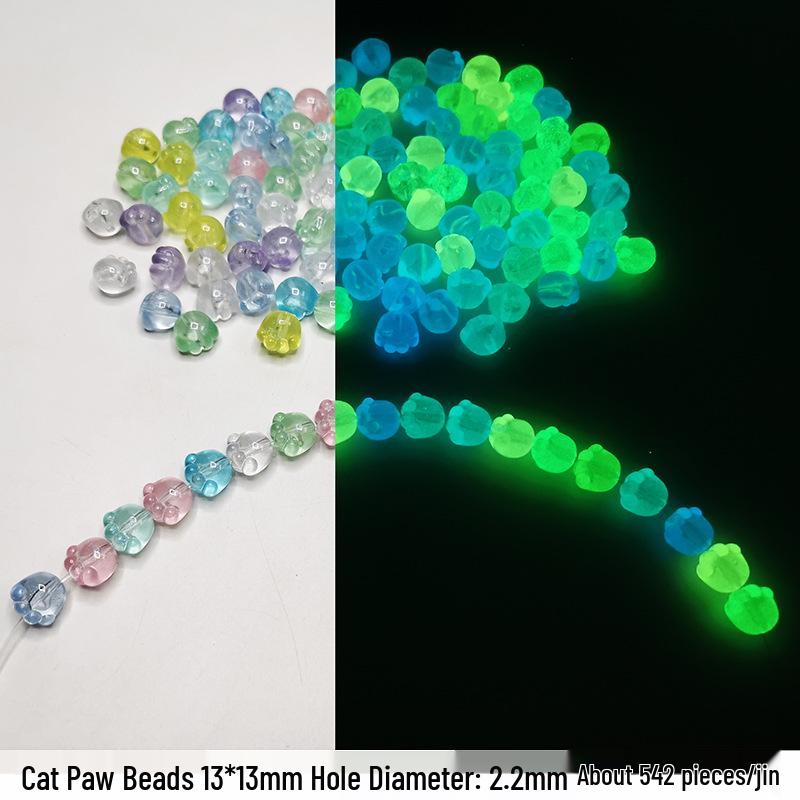 10mm Glow-in-the-Dark Fluorescent Beads: Luminous DIY Children s Bracelet Jewelry Accessories