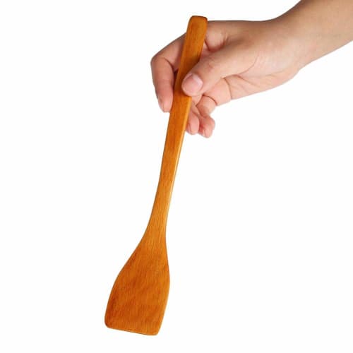 Awstroe Spatula, Practical Wooden Stick-Free Spatula for Baking, Deep Frying, and Cake Making (Light Color)