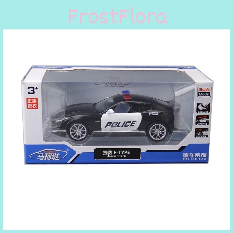 Jaguar Ftype Police Car Model 1:32 Alloy Diecast With Light Sound For Collectors