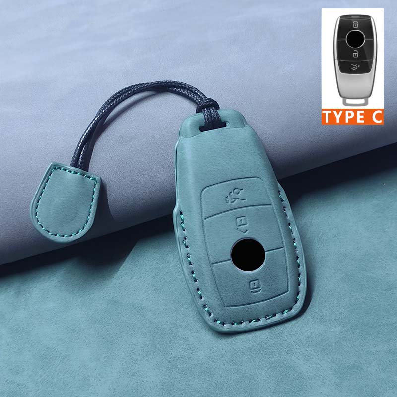 Car Remote Key Case Cover for Mercedes Benz A C E S G Class GLC CLE CLA GLB GLS W177 W205 W213 W222 X167 AMG Leather Accessories