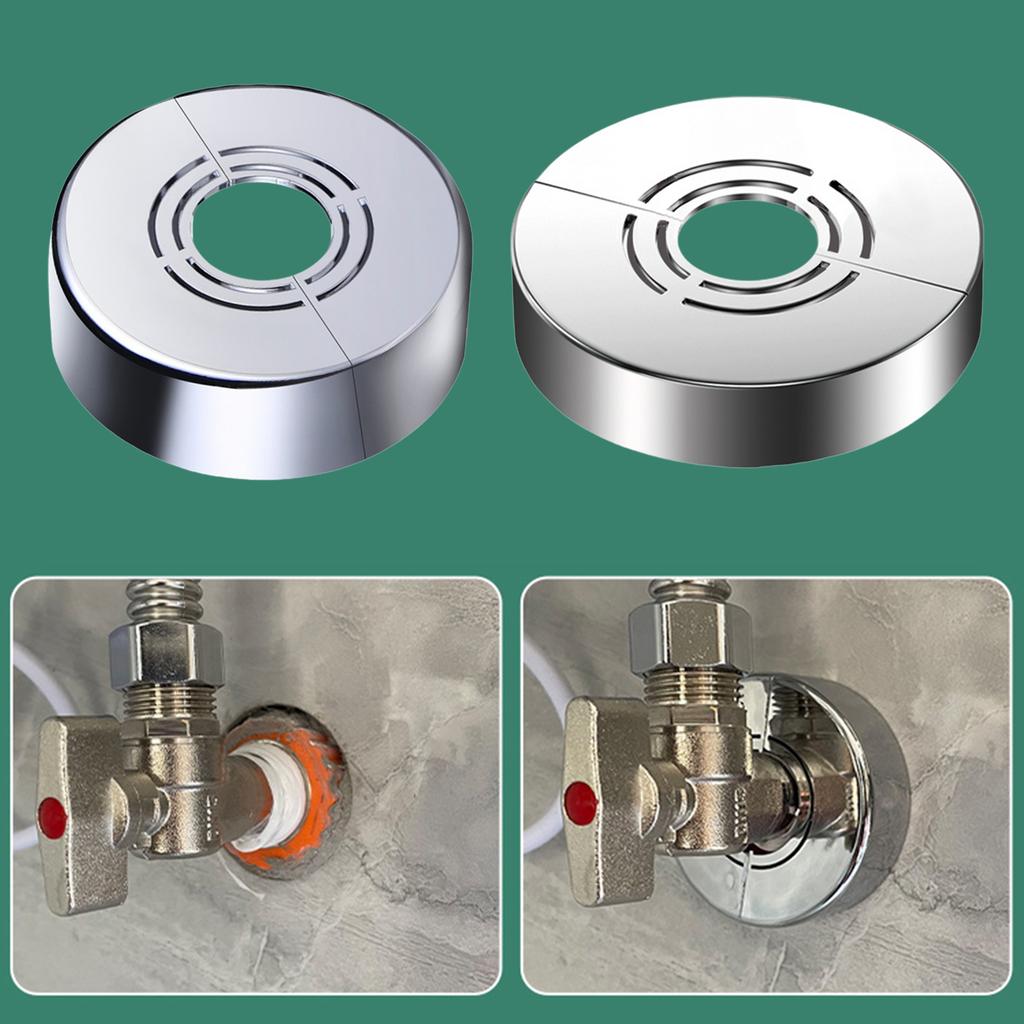 Adjustable Height Silver Shower Pipe Cover Decorative Bathroom Accessory For Enhanced Aesthetics