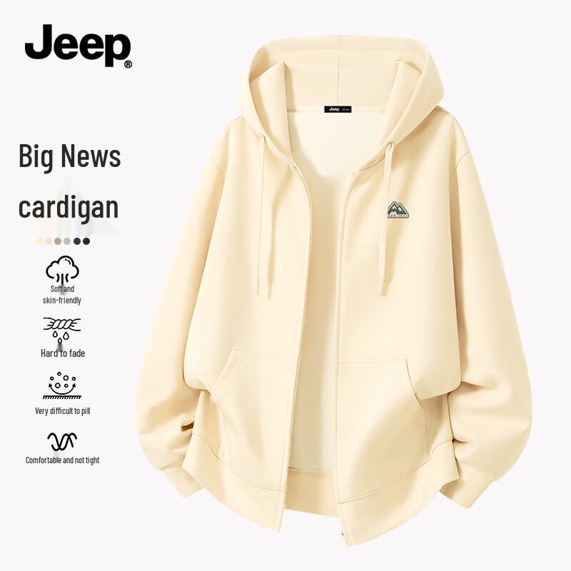 Jeep Men s Hooded Zip-Up Cardigan Sweatshirt XL