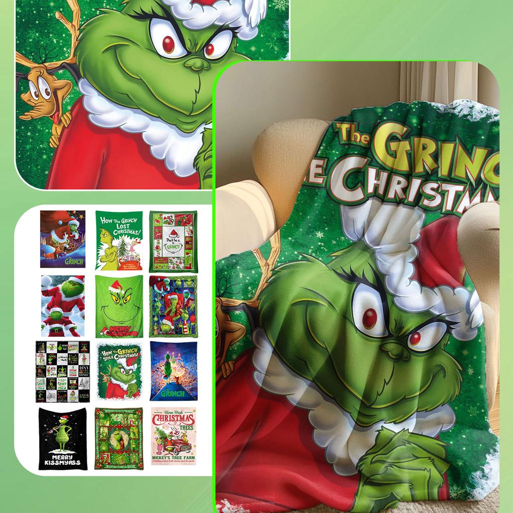 Printed Flannel Blanket Is Thick And Warm For Christmas, Suitable For The Elderly And Children To Keep Warm In Winter