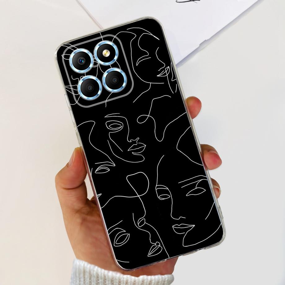 For Huawei Honor X6 X6S Case Honor X8 5G Cover Soft TPU Silicone Matte Phone Bumper For HonorX6 X 6S Coques Butterfly Flower Bag