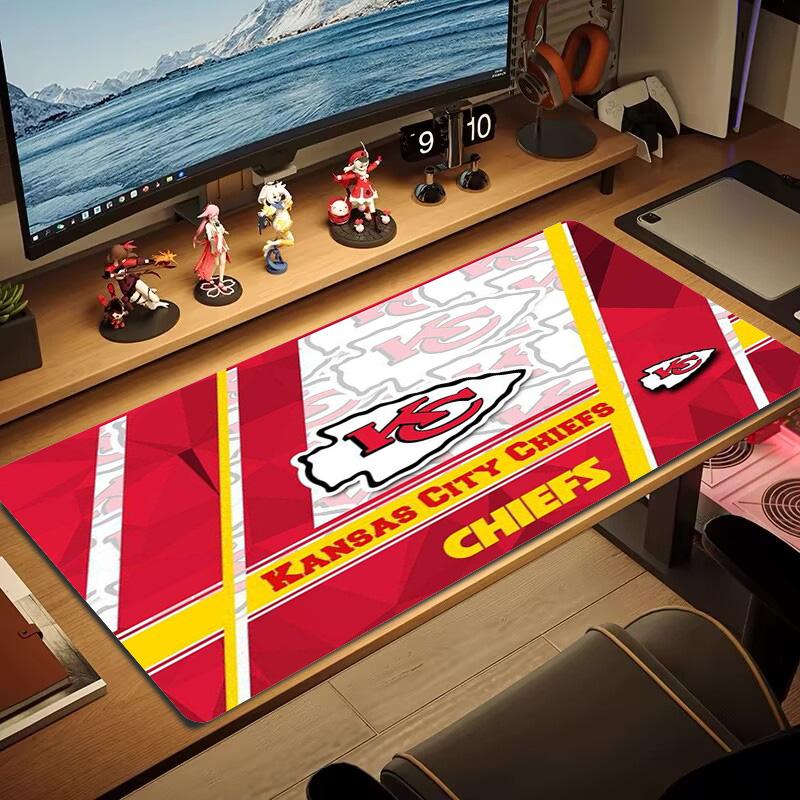 Kansas City Chiefs Color Mouse Pad Large Gaming Table Cushion Non-slip Laptop Tablet Big Mousepad XXL Mat Mini PC Playmat With Lock edge