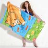 Cute Orange Tabby Cat Beach Towel, Cartoon Cat Fishing Print Oversized Bath Towel, Soft Quick Dry Summer Beach Blanket 1pcs
