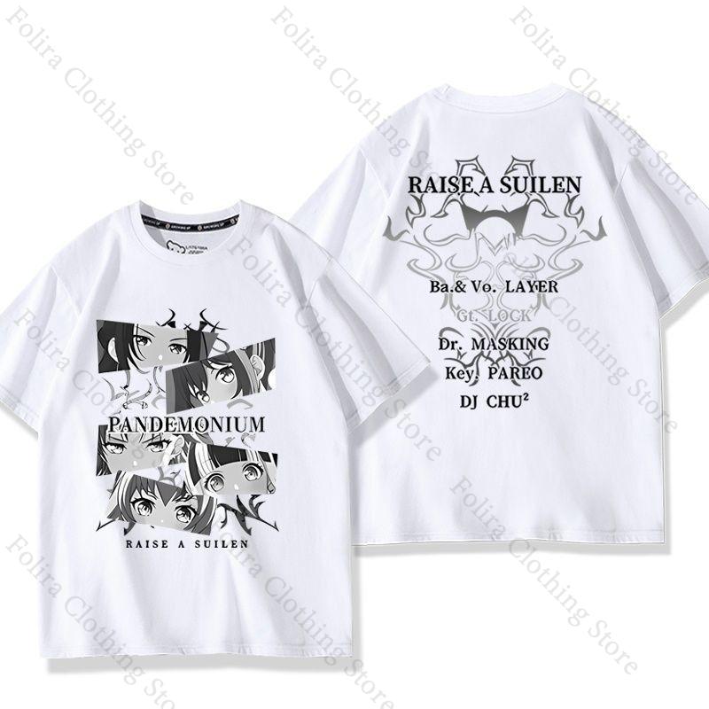

BanG Dream RAISE A SUILEN Print Tshirt Short Sleeve Tee Summer Tops for Women Unisex Womens Clothes Unisexs Clothes Casual Outfit S