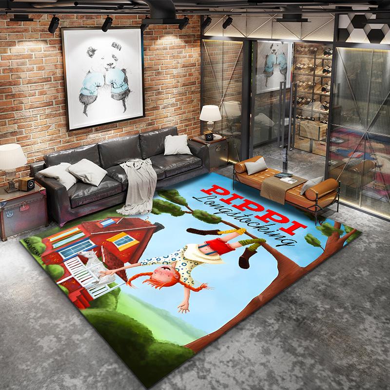 Pippi Carpet Rug For Living Room Bedroom Home Sofa Decoration Kids Play Nonslip Floor Mat