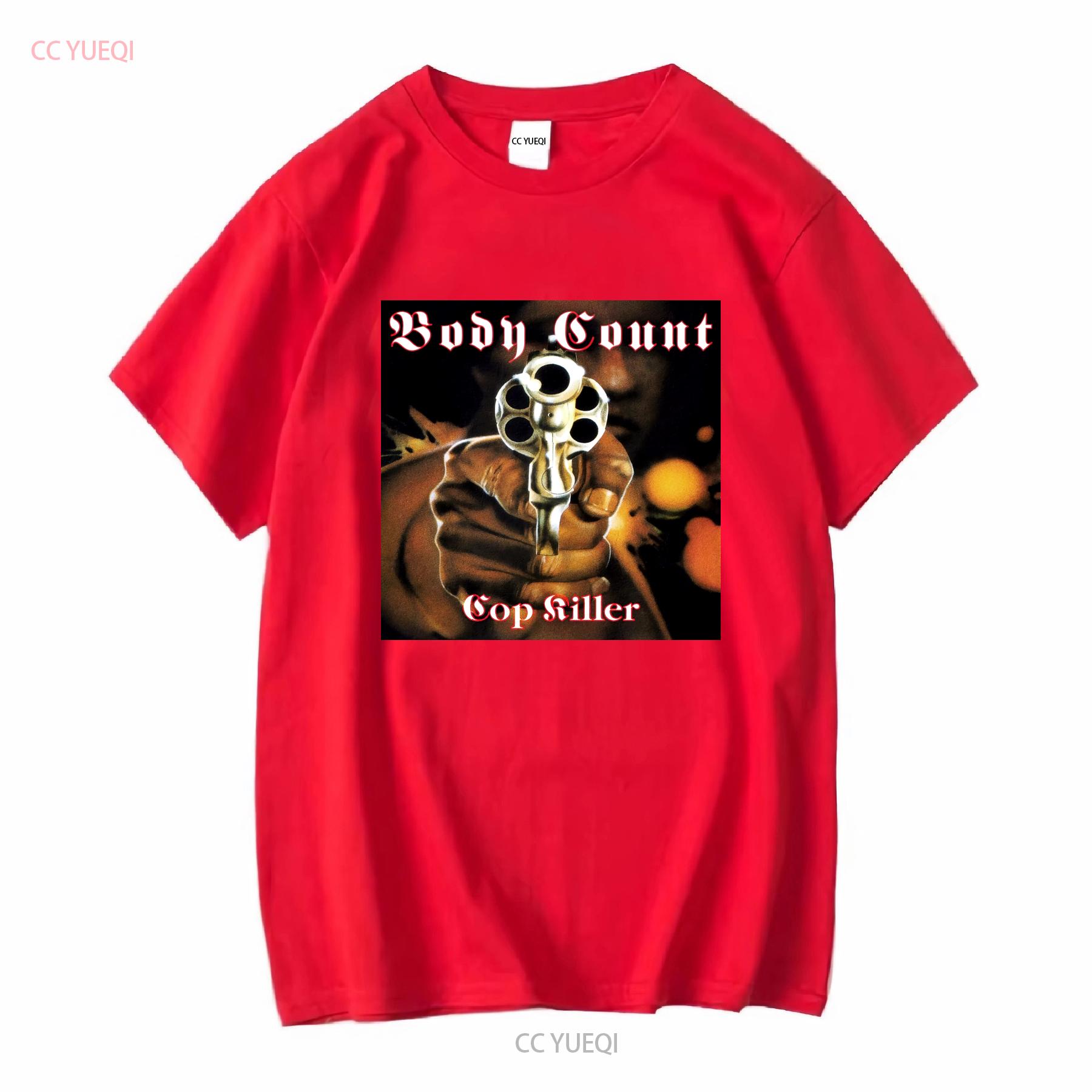 New Body Count Cop Killer Black All Size Cotton T Shirt AH368 long sleeves vintage Washed Comfortable Soft Breathable Stylish S