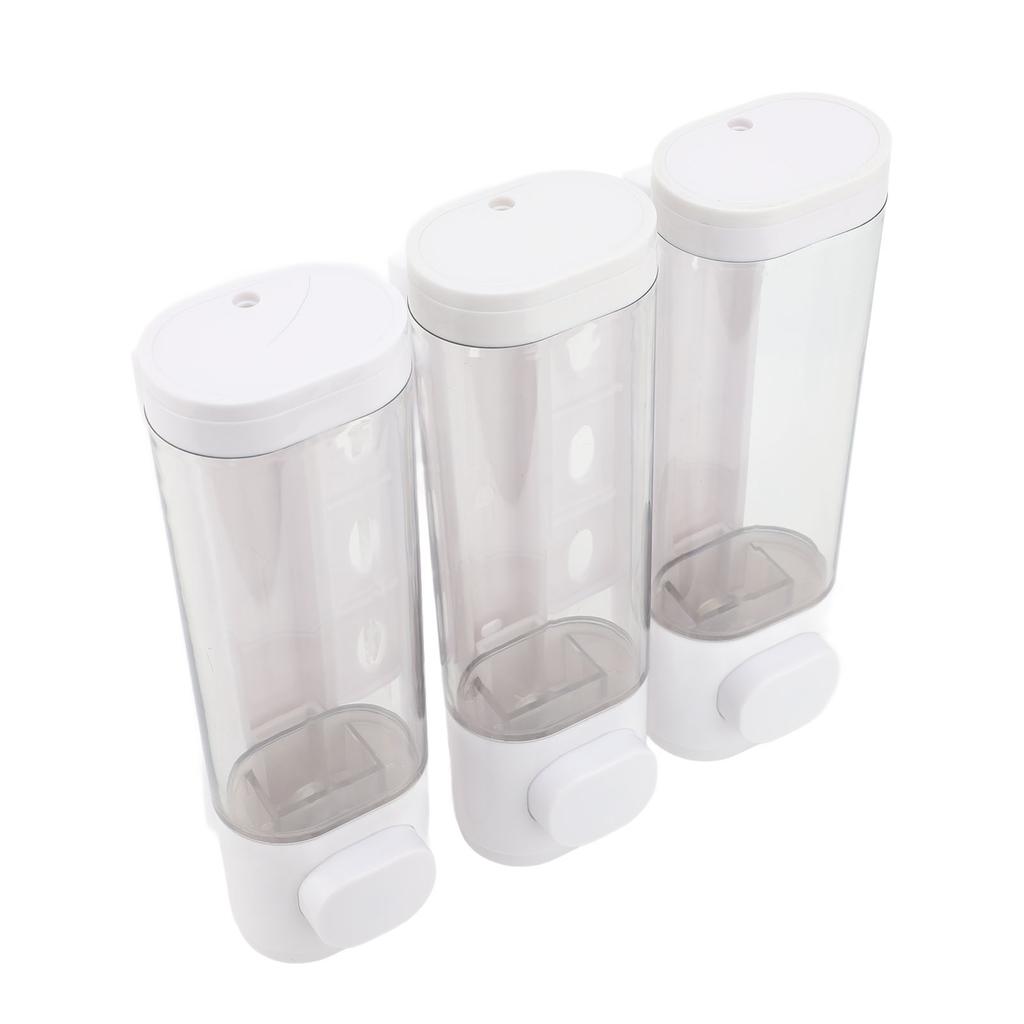 3 in 1 300ml Drückflüssigseifenspender Wandmontage Badezimmer Dusche Shampoo Haarspülung