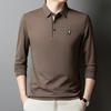 Traceless Long-Sleeved Polo Shirt Men'S Senior Sense Business Casual Elastic Lapel Polo