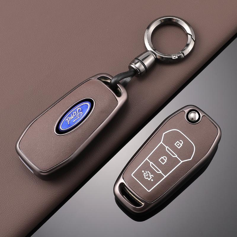 TPU Car Flip Key Cover Case Protective Shell Bag Keychain Holder for Ford Fusion Fiesta Escort Mondeo Everest Ranger Accessories