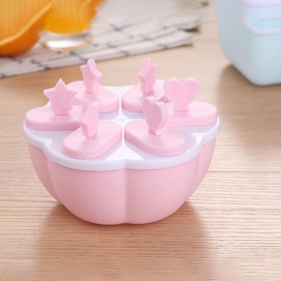 Home 6/8 Cavity Round Rectangle Freezing Pop Mold Summer DIY Ice Cream Maker Box