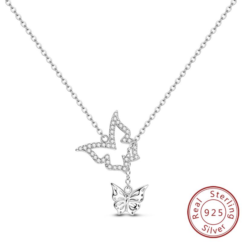 New Copper Necklaces Tulip Heart Sun Star Moon Bow Zircon Pendant Necklace For Women Fashion Jewelry Making Gifts