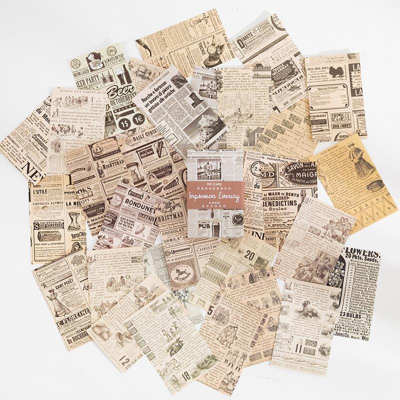 8 Styles 60 Pcs Retro Life Series Mini Note Pad DIY Decorative Material Paper Scrapbooking Material Junk Journal Supplies