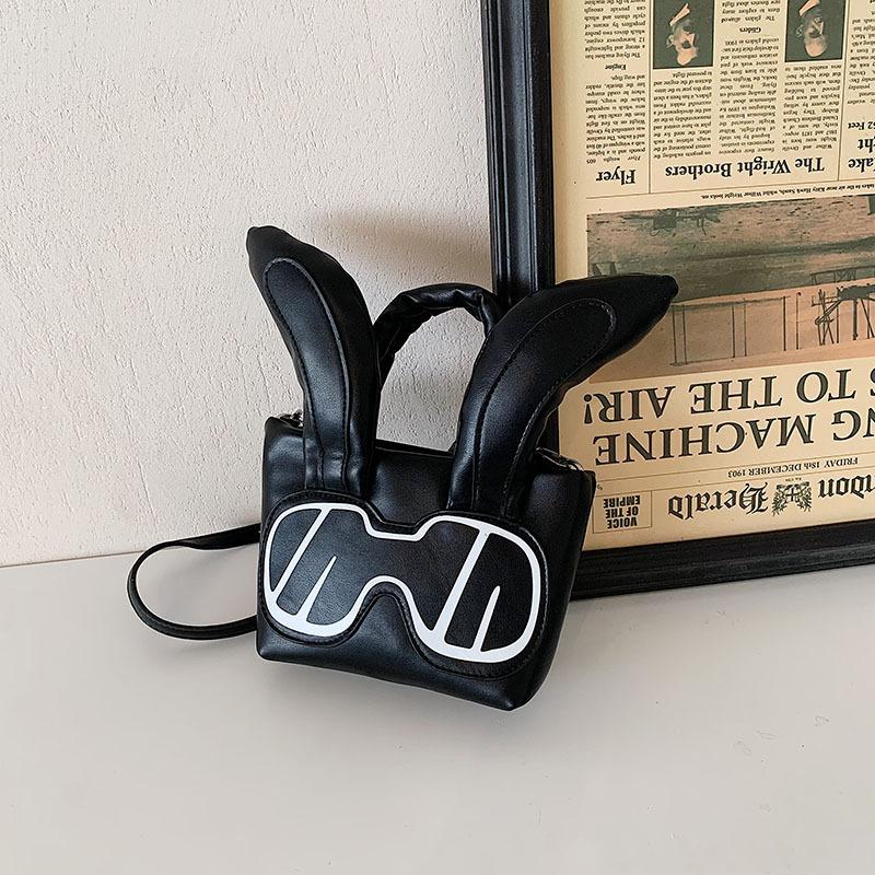 

Милый! Индивидуальная забавная сумочка с заячьими ушками, лидер модных тенденций. чёрный