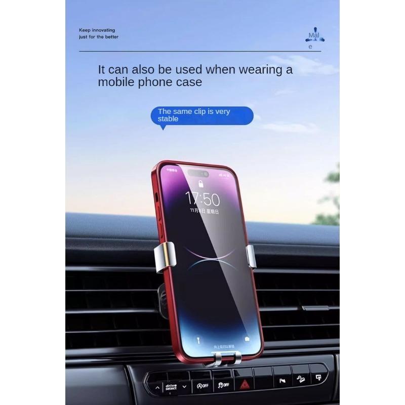 [Legering] Metall Biltelefonholder High-End Stall Car Vent Dedikert Universal Universal Navigation Holder Ny (Krok stabil stil)