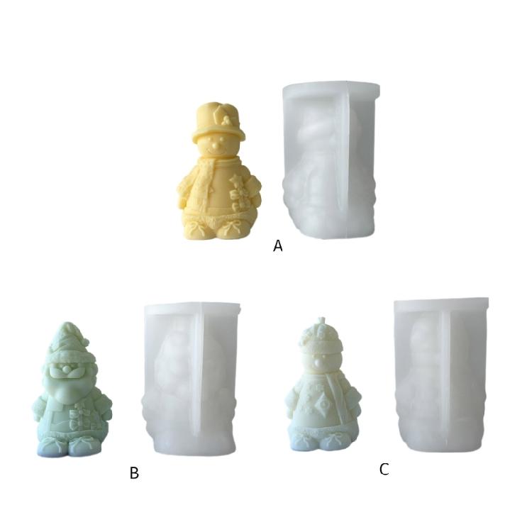 Epoxy Handmade Soap Mold Snowman Decoration Candle Mold for DIY Soap Decoration