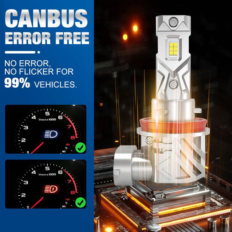 25000LM H8 H11 LED Headlight Canbus 9005 HB3 9006 HB4 CSP LED Headlamp Bulb 120W Turbo Auto Lamp 6000K 12V