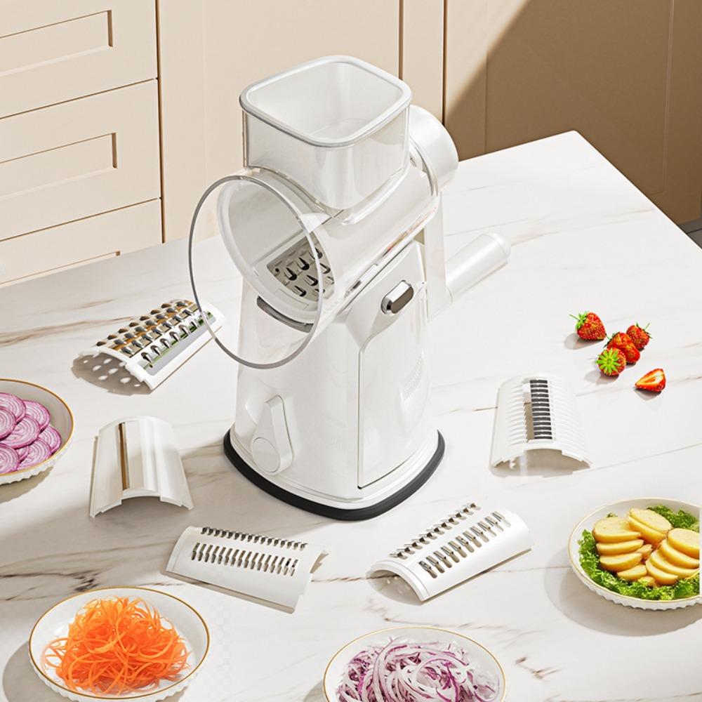Detachable Hand-Crank Vegetable Slicer Manual Vegetable Cutter Rotary Cheese Grater  Kitchen Prep