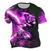 2024 Boutique T-shirt vintage da uomo con stampa 3D di tigre, oversize, a maniche corte, da uomo, alla moda, girocollo, sportiva, manica corta, taglia 6XL