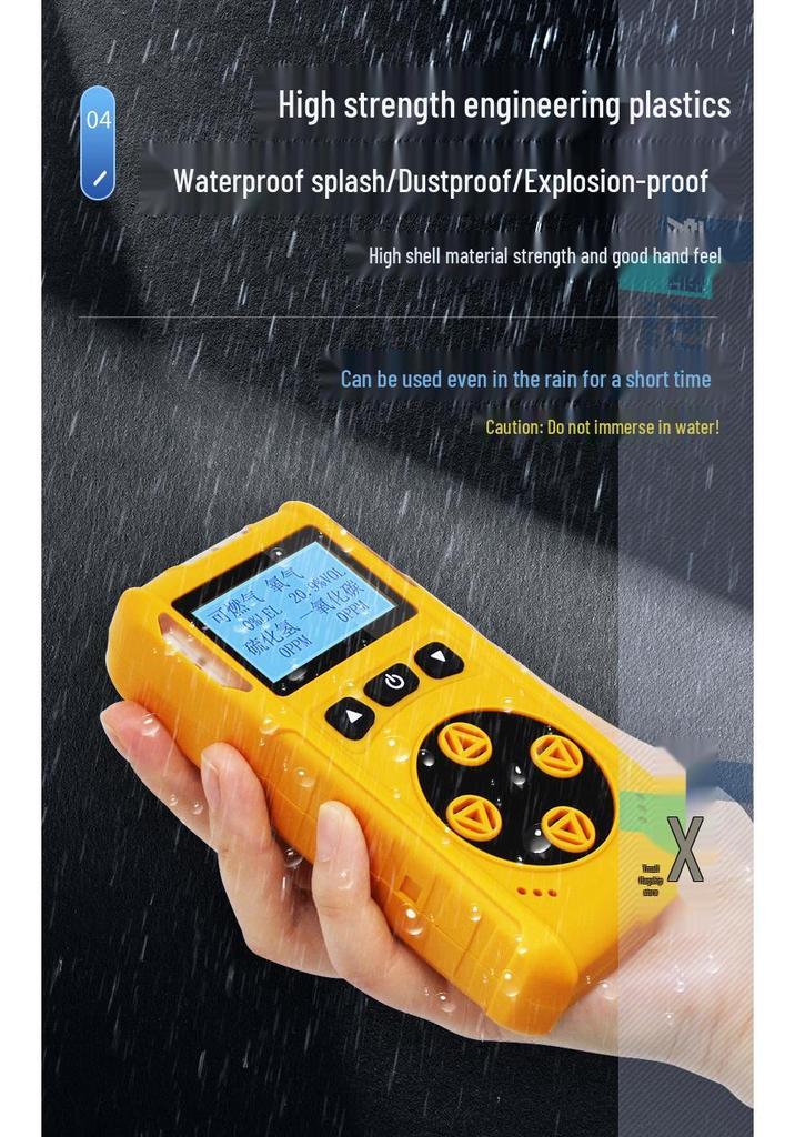 BTYQ-X-4 Gas Detector: Four-in-One with Imported Electrochemical Sensor and Pump Suction Alarm