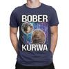 Funny Bober Kurwa Funny Beaver Meme Galaxy Universe T-Shirt for Men Round Neck Cotton T Shirts Short Sleeve Tee Shirt Tops
