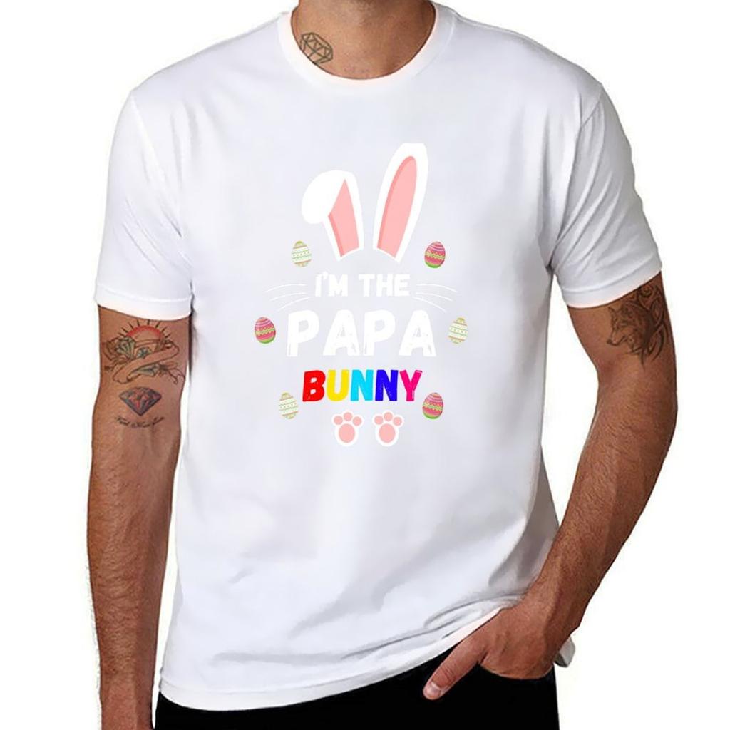 Im The Papa Bunny Matching Family Easter Party TShirt Large Size Breathable Tee