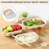 Paper Light Food Box Degradable Fitness Paper Pulp Lunch Box Thick Bento Box 500ml/700ml/850ml/1000ml Disposable Packing