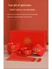 Chinese Wedding Red Bowls & Chopsticks Set: Bride Dowry Gift Pair