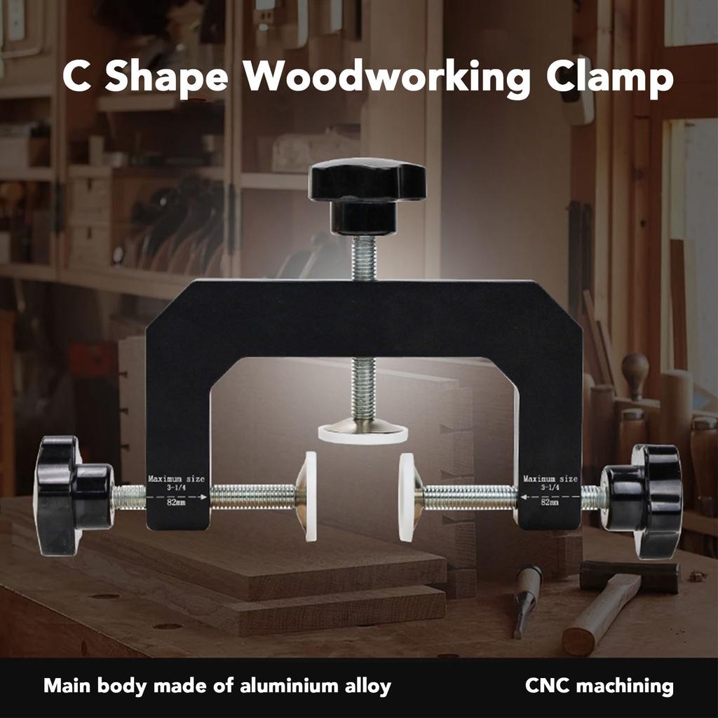 3 Way Fastening Clamp 3 Way C Clamp 3 Way Face Clamp Aluminium Alloy Ergonomic Design Adjustable Cabinet Clamp for Woodworking