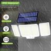 328/348/100 LED Solar Lights Outdoor Security Lights With Remote Control Motion Sensor Lights 270° Angle Flood Wall Lamp Waterproof