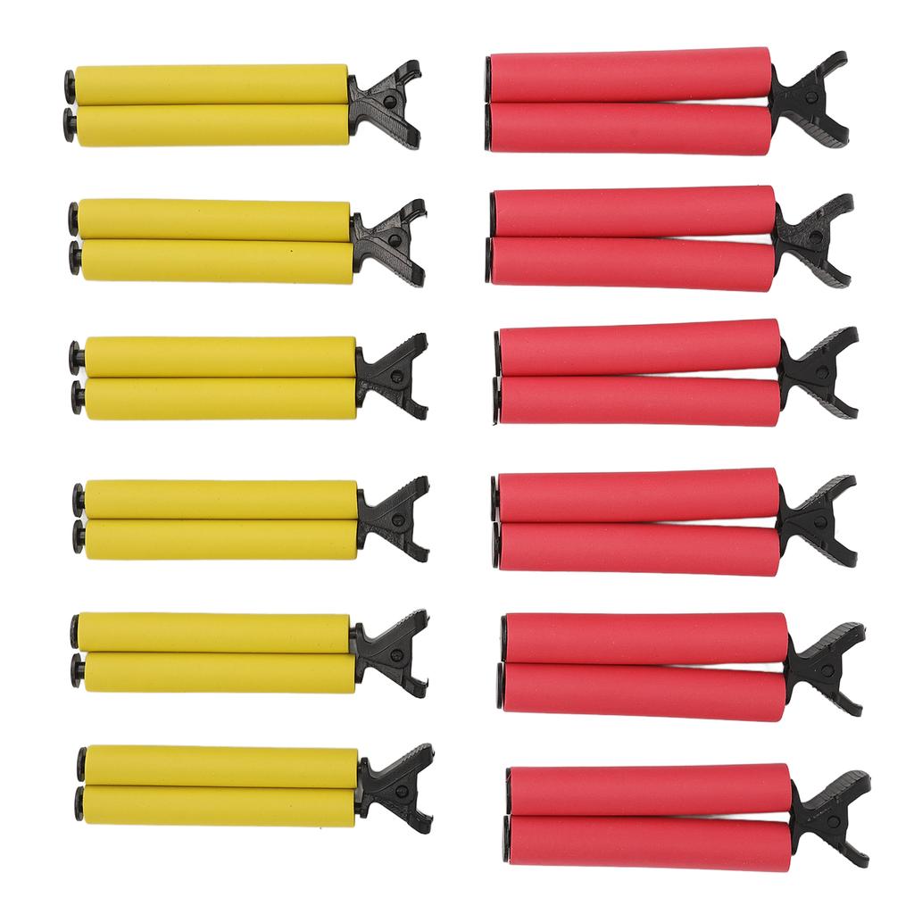 12pcs Salon Hot Roller Insulation Clips Perm Fixing Sponge Clips for Household Barber Shop