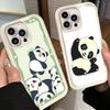 Phone Case for iPhone 17 Air 16E 15 16 Pro Max Cute Cartoon Panda Cover 14 Plus 13 12 Mini Soft Shell Silicone Fundas