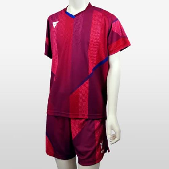 VICTAS Table Tennis Game Shirt Official Match Pink Size L V-GS203, Unisex, Qualification, (0300), (031487)