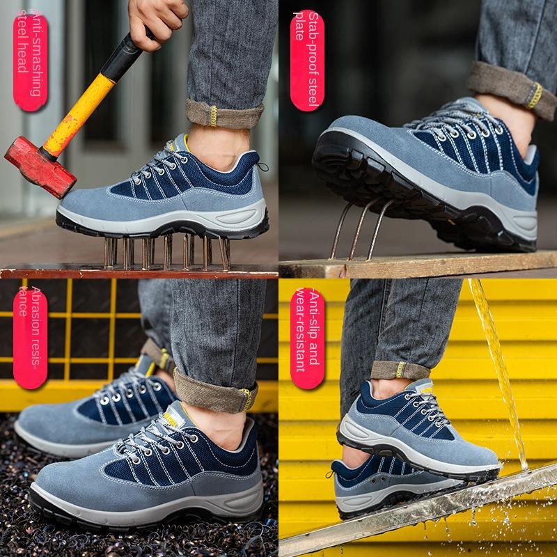 Scarpe di Protezione Lavoro Basse, da Uomo Antinfortunistiche Anti-schiacciamento, Anti-perforazione, Punta in Acciaio, Resistenti all'Usura, Antiscivolo, Scarpe da Lavoro di Sicurezza