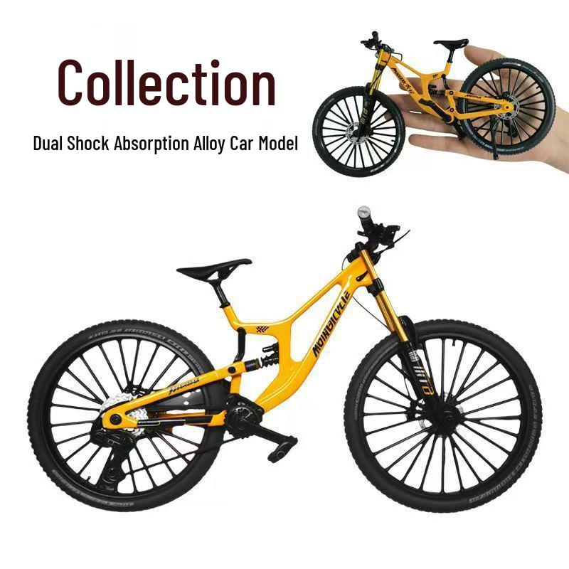 Cross Alloy Bicycle Model - Double Shock Mountain Bike Toy with Variable Speed & Front/Rear Absorbers - Ornament Gift
