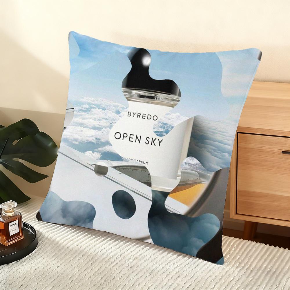 

B-B-Byredo Perfume Cushion Cover Silky Short Plush Home Sofa Cushion Cover - Invisible Zipper Home Decoration 30cmx30cm