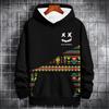 Neues Herren-Kapuzensweatshirt Smile Color Block Muster 3D-Druck Frühling und Herbst Neutral Mode Hip Hop Oversized Hoodie Tops