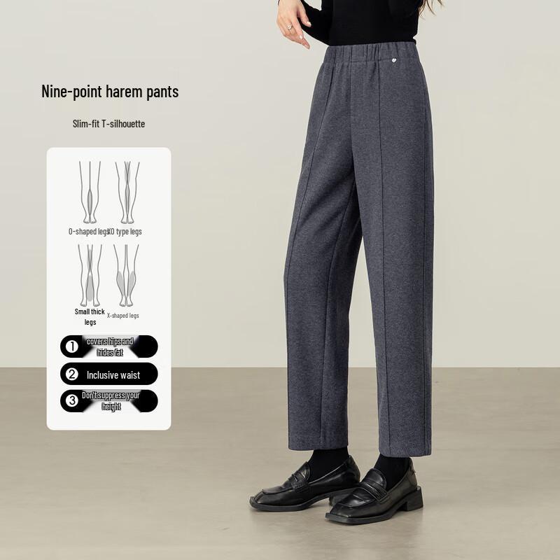 

Women s Wool Blend Harem Ankle Pants M