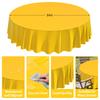 4er-Pack Premium Einweg-Plastiktischdecke 84" Runde Tischabdeckung für Geburtstage, Hochzeiten, Weihnachten, Jubiläen