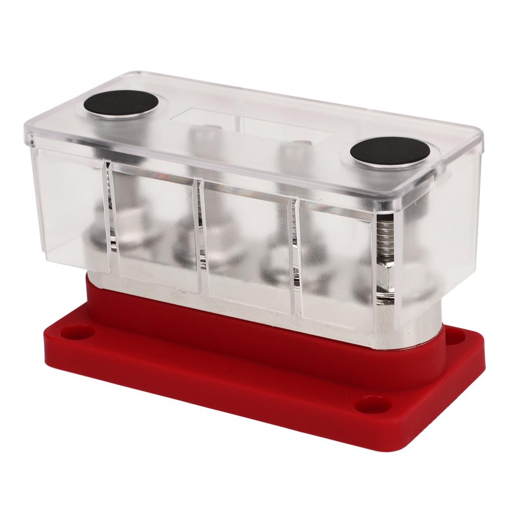 Battery Bus Bar  12V to 48V 600A High Current M10 4 Stud Power Distribution Block for Car RV Boat Yacht