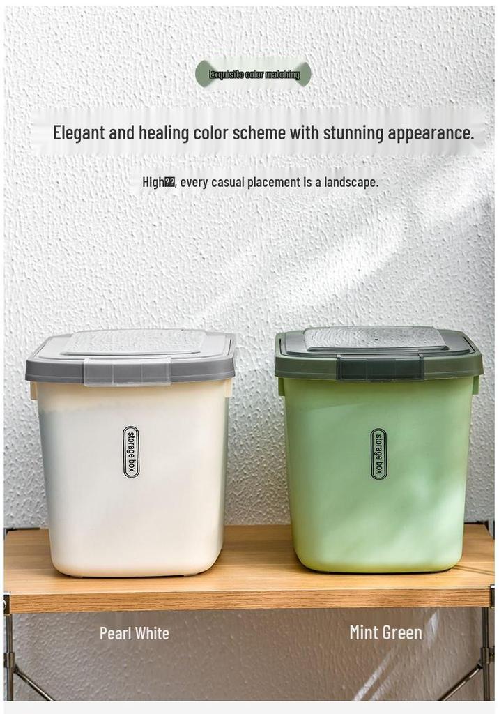 Moisture-Proof Insect-Resistant Rice Storage Jar for Home Kitchen.