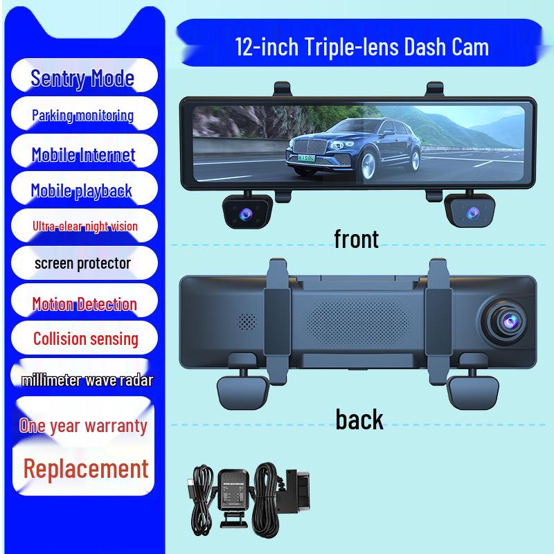 2025 Wireless 360° Dash Cam with Sentinel Mode & 24-Hour Parking Monitoring