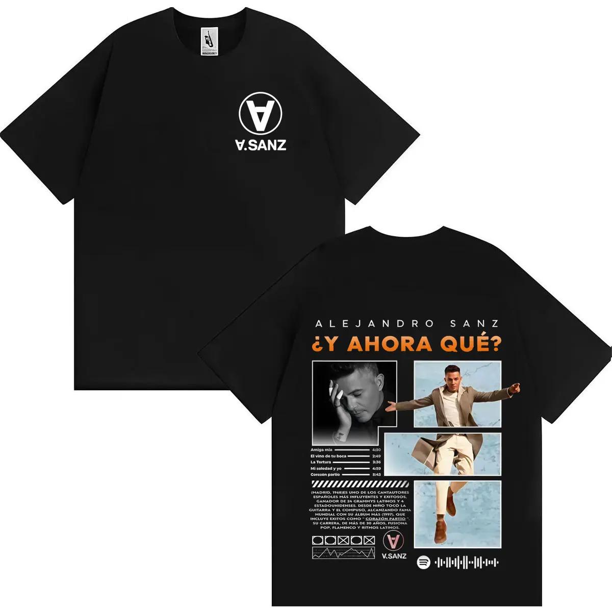 

Singer Alejandro Sanz Album 2026 Tshrit Fashion Crewneck Tee Casual 90s Summer Cotton Short Sleeve Tshrit Mens Womens Streetwea 4XL